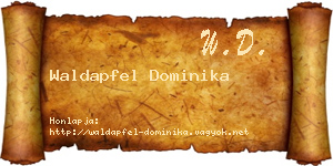 Waldapfel Dominika névjegykártya